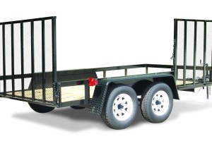 ORANGE LINE 6'6" x 16' Landscape Trailer (Rear and Side Gate)