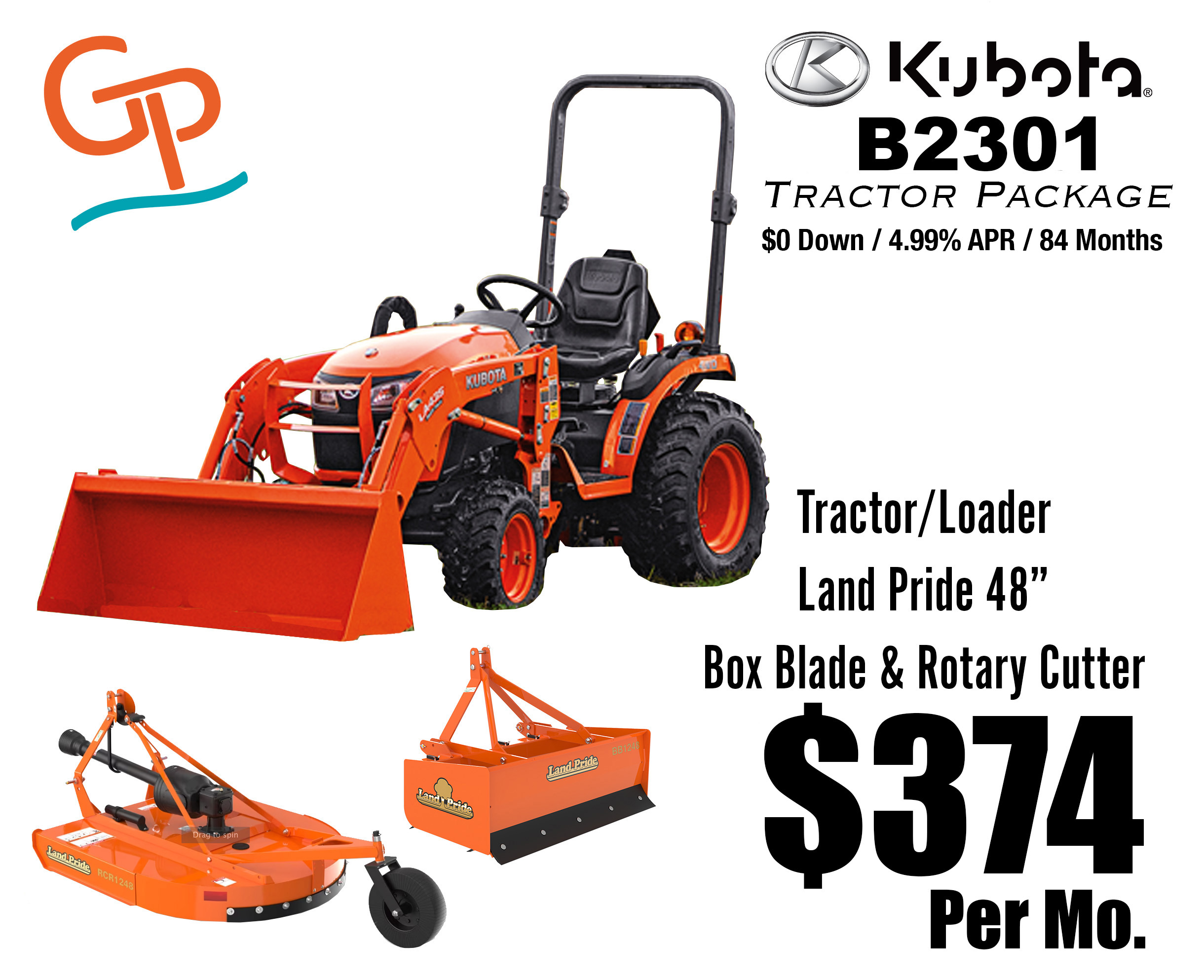 New Kubota B2301 Package