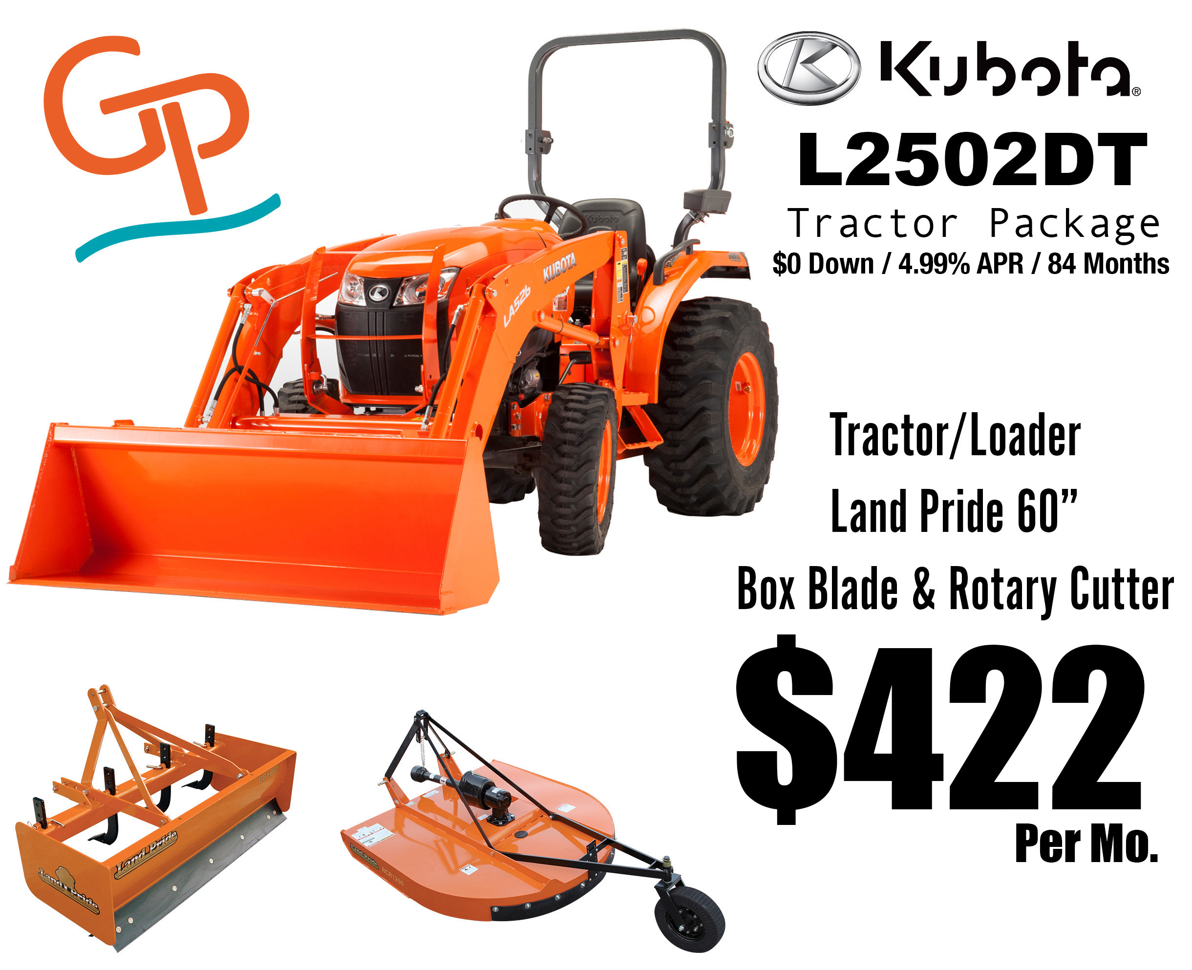 New Kubota L2502DT Package 